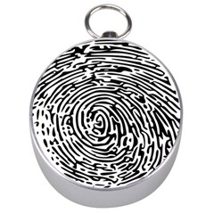 Fingerprint Silver Compasses by artworkshop