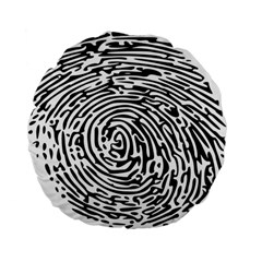 Fingerprint Standard 15  Premium Flano Round Cushions by artworkshop