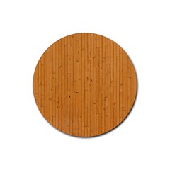 Hardwood Vertical Rubber Round Coaster (4 Pack) by artworkshop