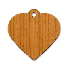 Hardwood Vertical Dog Tag Heart (one Side) by artworkshop