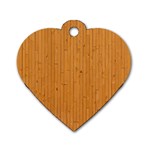 Hardwood Vertical Dog Tag Heart (Two Sides) Front