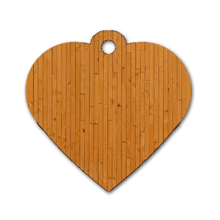 Hardwood Vertical Dog Tag Heart (Two Sides)