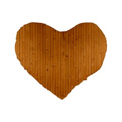 Hardwood Vertical Standard 16  Premium Flano Heart Shape Cushions by artworkshop