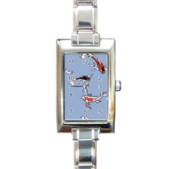 Fish Carp Koi Koi Rectangle Italian Charm Watch by artworkshop