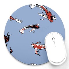 Fish Carp Koi Koi Round Mousepads by artworkshop