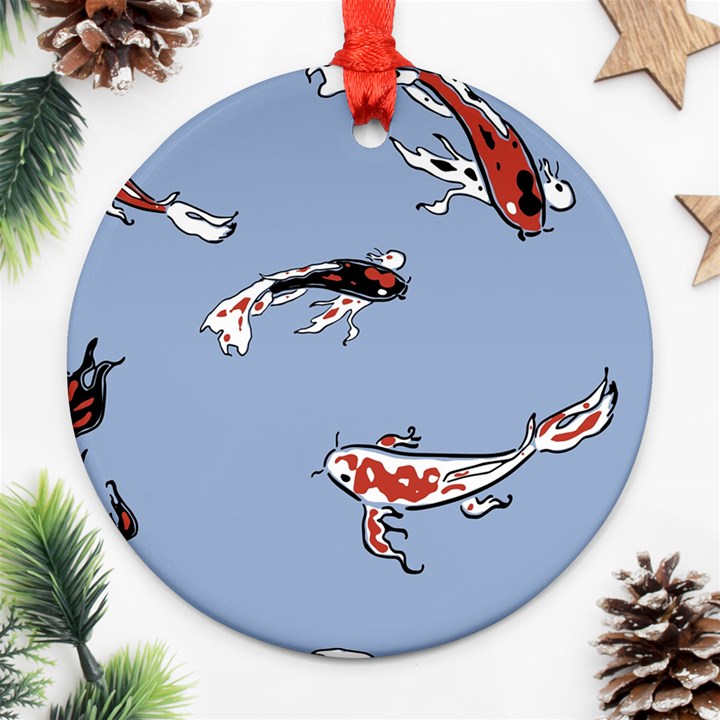 Fish Carp Koi Koi Ornament (Round)