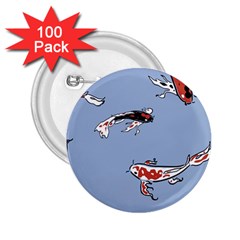 Fish Carp Koi Koi 2 25  Buttons (100 Pack)  by artworkshop