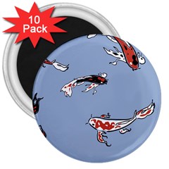 Fish Carp Koi Koi 3  Magnets (10 Pack)  by artworkshop