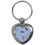 Fish Carp Koi Koi Key Chain (Heart) Front