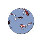 Fish Carp Koi Koi Rubber Coaster (Round) Front