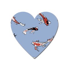 Fish Carp Koi Koi Heart Magnet by artworkshop