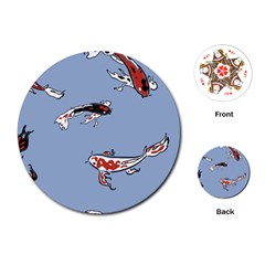 Fish Carp Koi Koi Playing Cards Single Design (round) by artworkshop