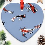 Fish Carp Koi Koi Heart Ornament (Two Sides) Front