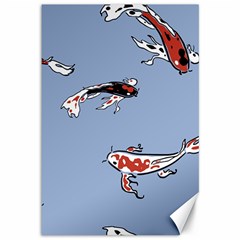 Fish Carp Koi Koi Canvas 12  X 18  by artworkshop