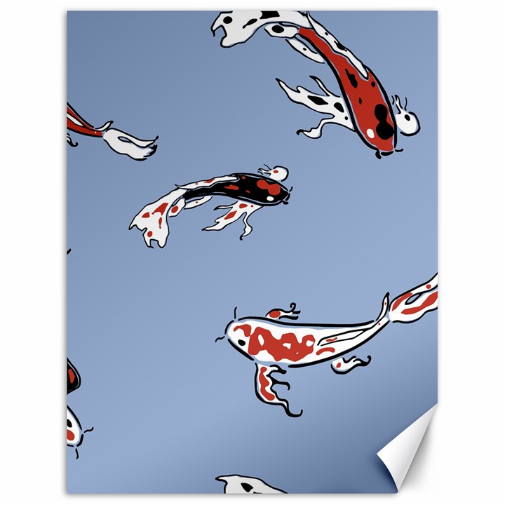 Fish Carp Koi Koi Canvas 18  x 24 