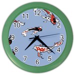 Fish Carp Koi Koi Color Wall Clock Front