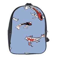 Fish Carp Koi Koi School Bag (large) by artworkshop