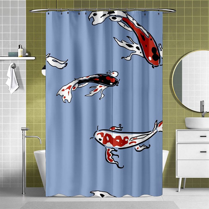 Fish Carp Koi Koi Shower Curtain 48  x 72  (Small) 