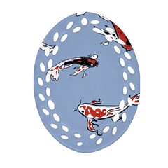 Fish Carp Koi Koi Ornament (oval Filigree) by artworkshop