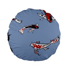 Fish Carp Koi Koi Standard 15  Premium Round Cushions by artworkshop