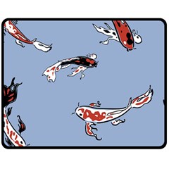 Fish Carp Koi Koi Double Sided Fleece Blanket (medium)  by artworkshop