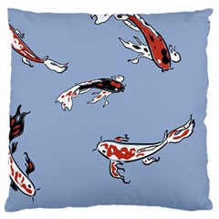 Fish Carp Koi Koi Large Flano Cushion Case (one Side) by artworkshop