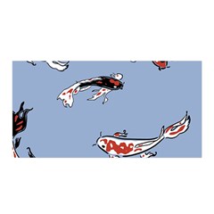 Fish Carp Koi Koi Satin Wrap 35  X 70  by artworkshop