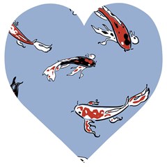 Fish Carp Koi Koi Wooden Puzzle Heart by artworkshop