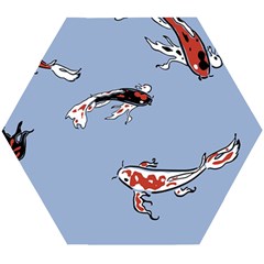 Fish Carp Koi Koi Wooden Puzzle Hexagon by artworkshop