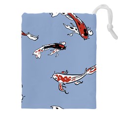 Fish Carp Koi Koi Drawstring Pouch (5xl) by artworkshop