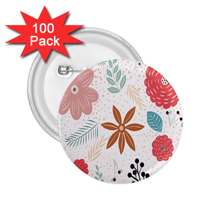 Nature Flora 2.25  Buttons (100 pack) 