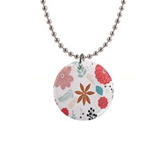 Nature Flora 1  Button Necklace