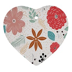 Nature Flora Heart Ornament (two Sides)