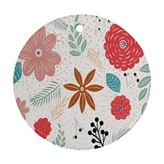 Nature Flora Round Ornament (two Sides)