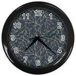 Nature Twigs Wall Clock (Black) Front