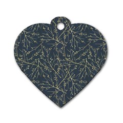 Nature Twigs Dog Tag Heart (One Side)