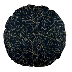 Nature Twigs Large 18  Premium Flano Round Cushions by artworkshop