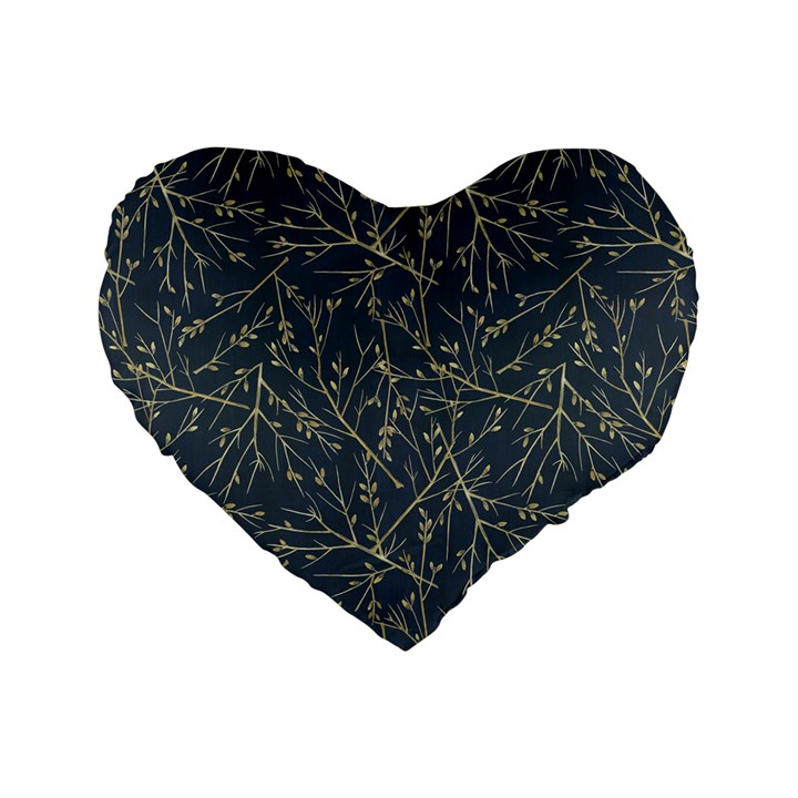 Nature Twigs Standard 16  Premium Flano Heart Shape Cushions