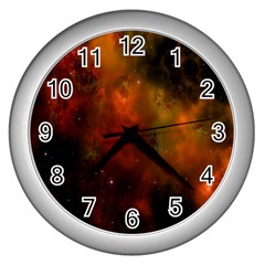 Space Science Wall Clock (silver) by artworkshop