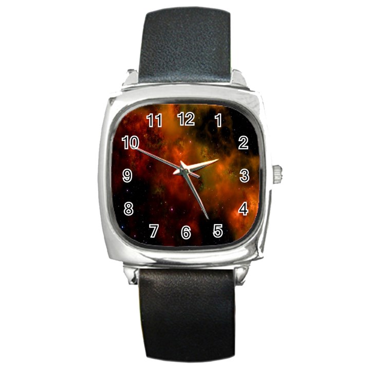 Space Science Square Metal Watch