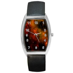 Space Science Barrel Style Metal Watch by artworkshop