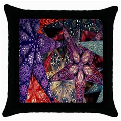 Stars-001 Throw Pillow Case (black) by nate14shop