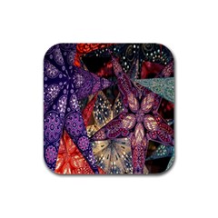 Stars-001 Rubber Square Coaster (4 Pack) by nate14shop