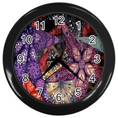 Stars-001 Wall Clock (black) by nate14shop