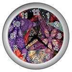 Stars-001 Wall Clock (Silver) Front