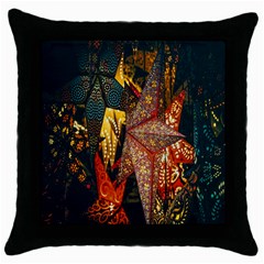 Stars-002 Throw Pillow Case (black) by nate14shop