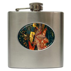 Stars-002 Hip Flask (6 Oz) by nate14shop