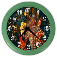 Stars-002 Color Wall Clock by nate14shop