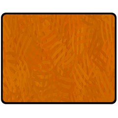 Orange Double Sided Fleece Blanket (medium)  by nate14shop