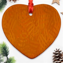 Orange Heart Ornament (two Sides)